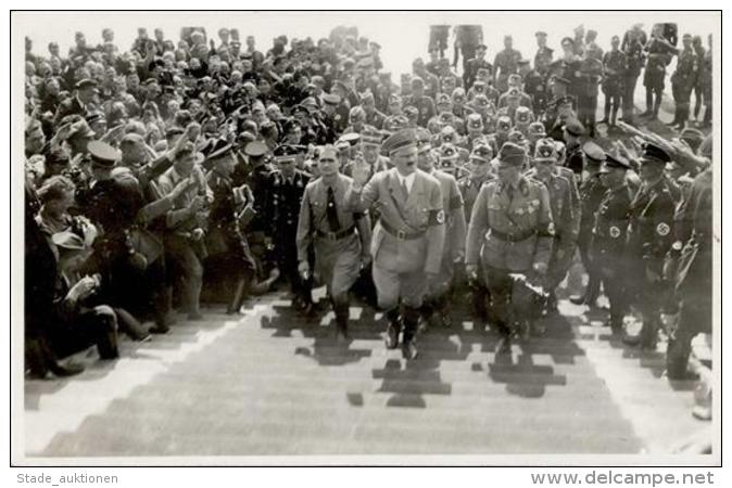 Hitler Rudolf He&szlig; U. Konstantin Hierl WK II Foto AK I-II (Klebereste RS) - Weltkrieg 1939-45