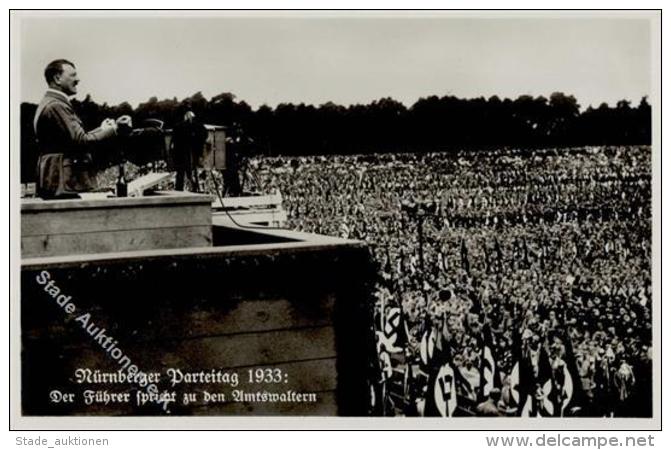 Hitler N&uuml;rnberg (8500) WK II Reichsparteitag 1933 Foto AK I-II - Weltkrieg 1939-45