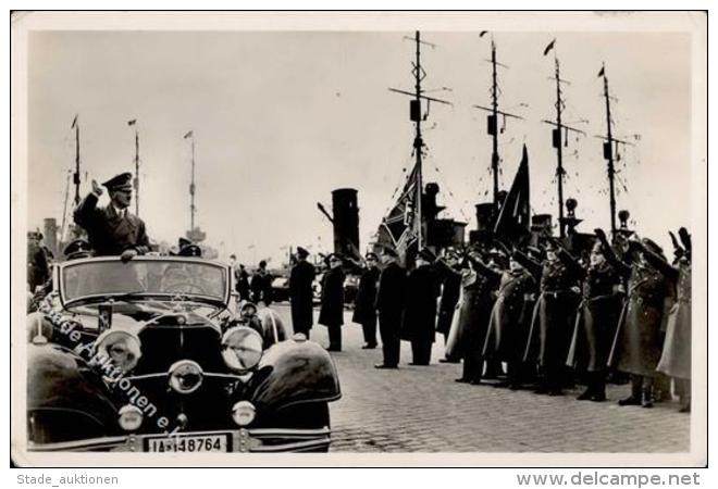 Hitler Am Preu&szlig;en Kai In Memel WK II PH M 2 Foto AK I-II (Eckbug) - Weltkrieg 1939-45