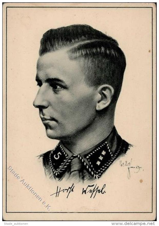 Propaganda WK II Travem&uuml;nde (2401) Horst Wessel  K&uuml;nstlerkarte I-II (Ecke Abgestossen) - Weltkrieg 1939-45