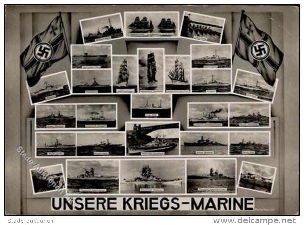 Propaganda WK II Unsere Kriegs Marine I-II (Eckbug) - Weltkrieg 1939-45