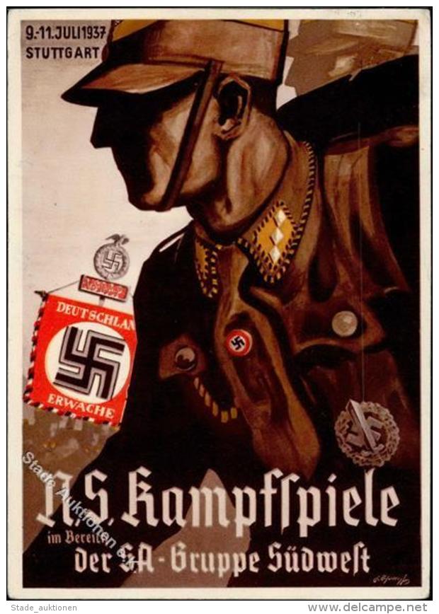 Propaganda WK II Stuttgart (7000) NS Kampfspiele Der SA Gruppe S&uuml;dwest I-II - Weltkrieg 1939-45