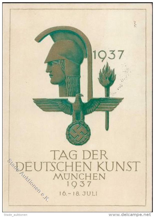Propaganda WK II M&uuml;nchen (8000) Tag Der Deutschen Kunst WK II Sign. Klein, Richar K&uuml;nstlerkarte I-II - Weltkrieg 1939-45