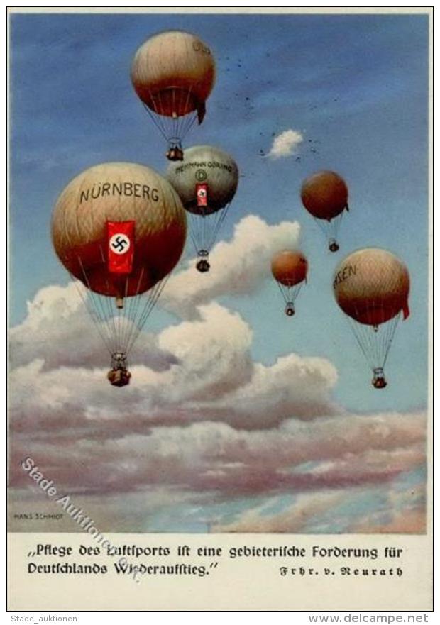 Propaganda WK II Chemnitz (O9000) Ballon Gordon Bennet Ausscheidungsfahrt WK II I-II - Weltkrieg 1939-45