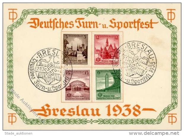 Propaganda WK II Breslau Deutsches Turn U. Sportfest WK II Sondermarken U. Stempel I-II - Weltkrieg 1939-45