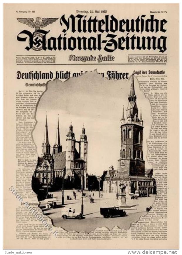 Propaganda WK II - HALLE,Saale Mitteldeutsche National-Zeitung 1935 I Journal - Weltkrieg 1939-45