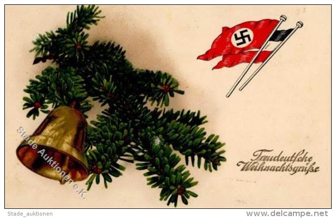 FAHNE/STANDARTE WK II - Tannenzweig - Treudeutsche Weihnachtsgr&uuml;sse I - Weltkrieg 1939-45