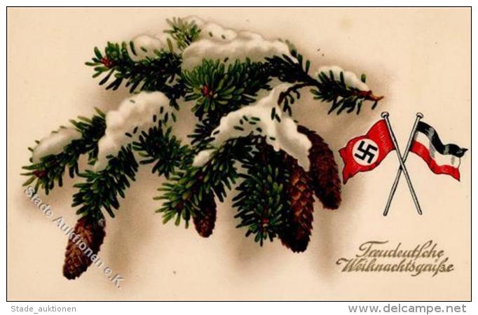 FAHNE/STANDARTE WK II - Tannenzweig - Treudeutsche Weihnachtsgr&uuml;sse I - Weltkrieg 1939-45