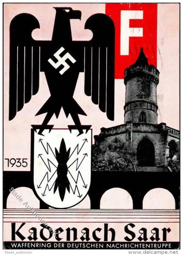 SAARBEFREIUNG 1935 WK II - KADENACH,Saar - Waffenring D. Deutschen Nachrichtentruppe, S-o I-II - War 1939-45