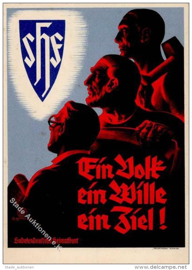 SUDETENLAND WK II - Sudetendeutsche HEIMATFRONT 1935 - Karte 1, I-II - Weltkrieg 1939-45