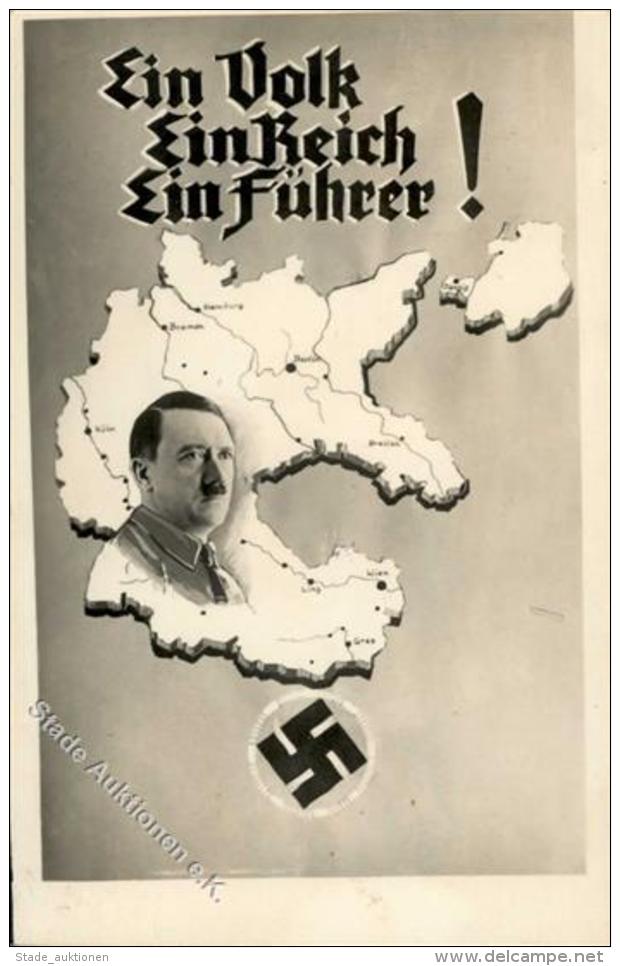 &Ouml;STERREICH-ANSCHLUSS 1938 WK II - Hitler-Foto-Ak I-II - Weltkrieg 1939-45