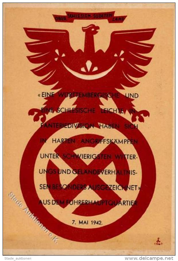 OBERSCHLESIEN-SUDETENLAND-SONNENRAD-DIVISION - 1942 I-II WK II - Weltkrieg 1939-45