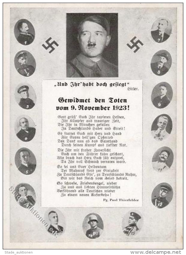 Propaganda WK II - 9.November 1923 - Gewidmet Den Toten D. 9. November I-II - Weltkrieg 1939-45