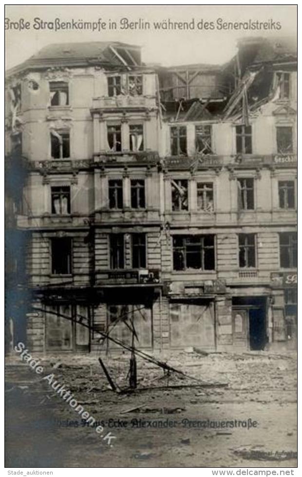 REVOLUTION BERLIN 1919 - Gro&szlig;e Stra&szlig;enk&auml;mpfe Nr. 12 Ecke Alexander-Prenzlauerstrasse I - Krieg