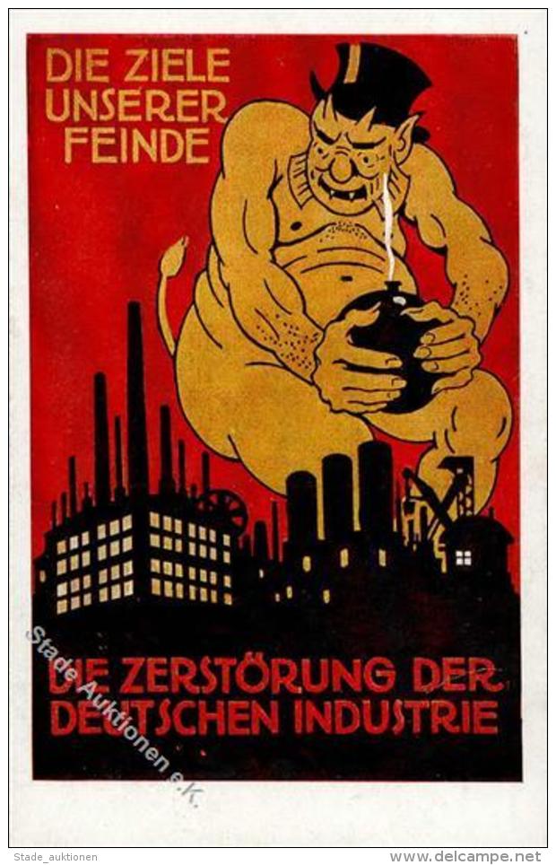 Weimarer Republik Propaganda Deutsche Vaterlands Partei K&uuml;nstlerkarte I-II - Guerra 1914-18