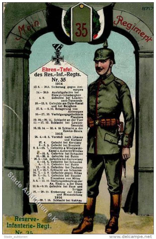 Regiment Res. Inf. Regt. Nr. 35 1917 I-II - Regiments