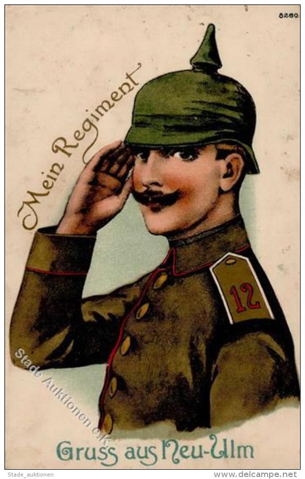 Regiment Nr. 12 Neu Ulm 1917 I-II (fleckig) - Regimente