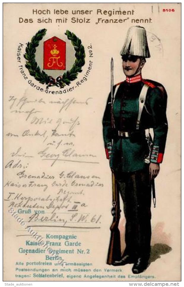 Berlin Regiment Nr. 2 Kaiser Franz Garde Grenadier Rgmt.  1915 I-II (fleckig) - Regiments