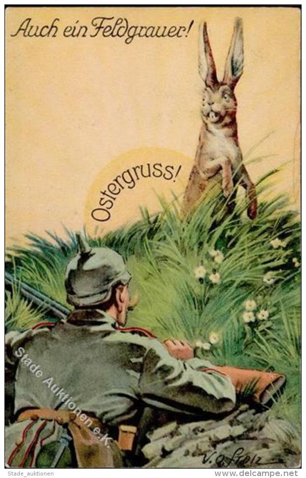 WK I Soldat Hase Sign. Stolz, V. O.  K&uuml;nstlerkarte 1915 I-II - Sonstige & Ohne Zuordnung