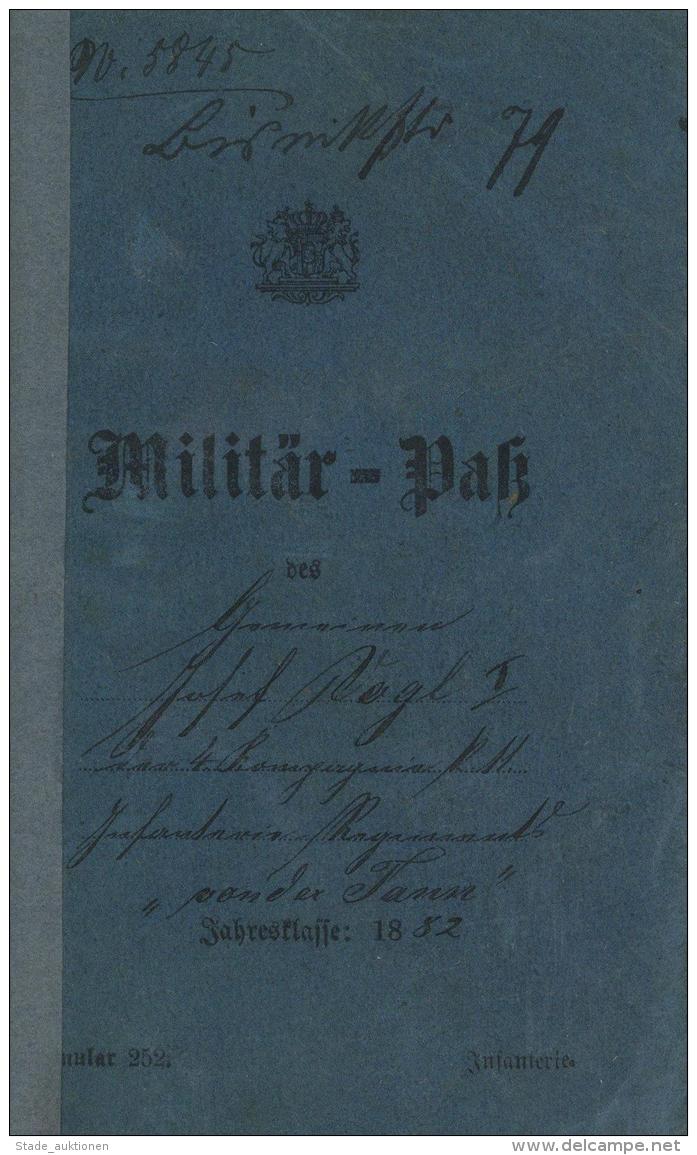 Milit&auml;r Milit&auml;rpass 1884 I-II - Sonstige & Ohne Zuordnung