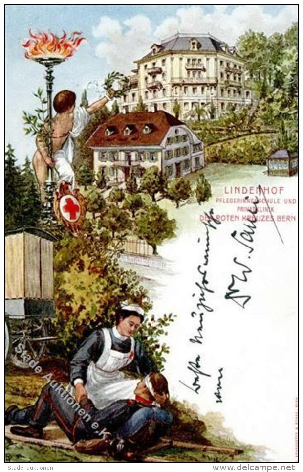 Rotes Kreuz Soldat Krankenschwester  Lithographie 1905 I-II - Rotes Kreuz