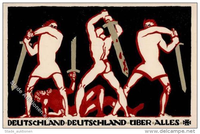 Rotes Kreuz Deutschland &uuml;ber Alles K&uuml;nstler-Karte I-II - Croce Rossa