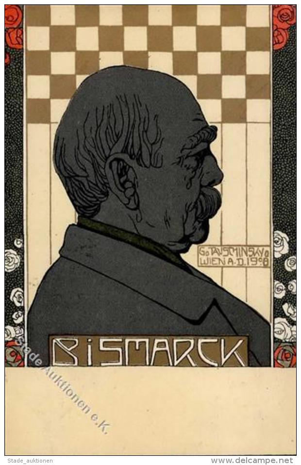 Bismarck Sign. Tauschinsky K&uuml;nstlerkarte 1909 I-II - Persönlichkeiten