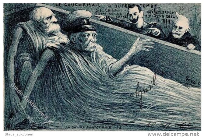 Bismarck Karikatur K&uuml;nstlerkarte 1905 I-II - Persönlichkeiten