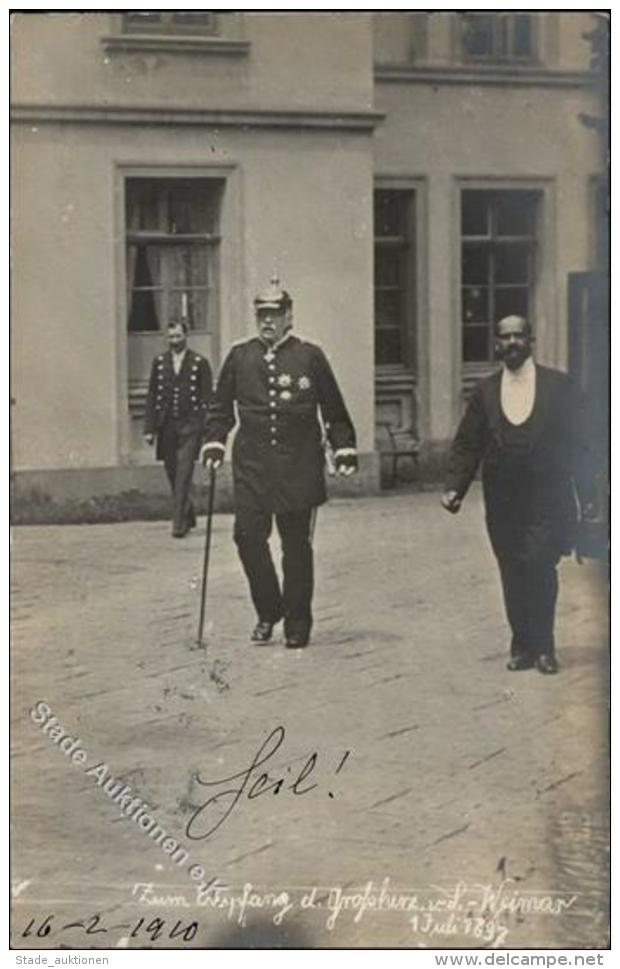 Bismarck Empfang Des Gro&szlig;herzog Von Weimar Foto AK 1910 I-II - Persönlichkeiten