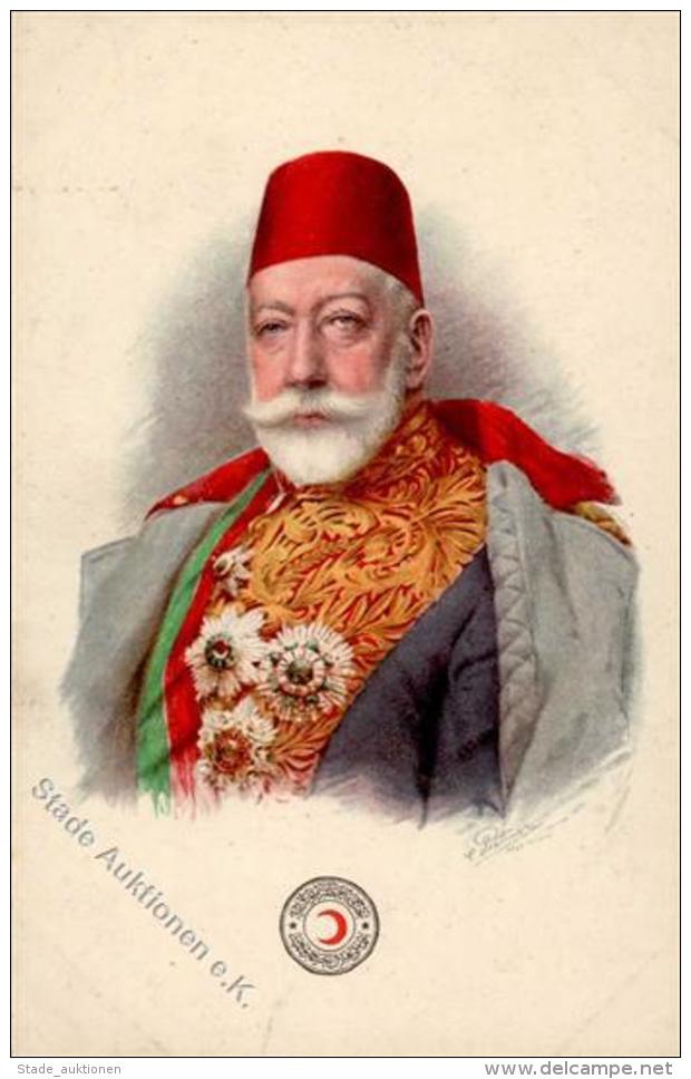 Politiker Sultan Mehmed V. T&uuml;rkei K&uuml;nstlerkarte I-II - Andere & Zonder Classificatie
