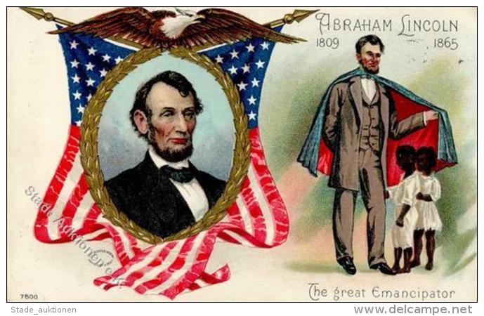Politiker Abraham Lincoln USA  Pr&auml;gedruck 1909 I-II - Sonstige & Ohne Zuordnung