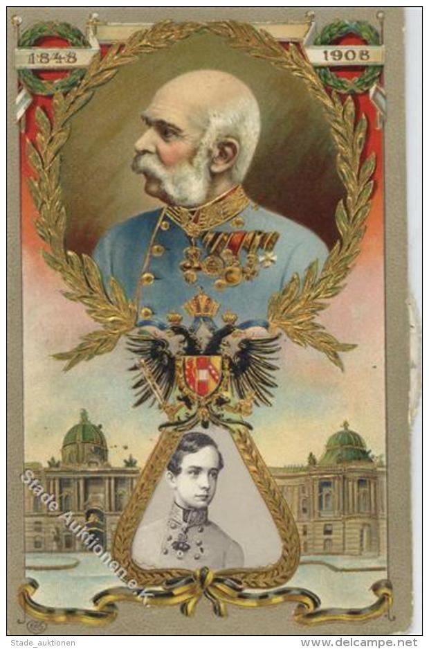 Adel &Ouml;sterreich Kaiser Franz Joseph Mechanik-Drehkarte Gepr&auml;gt I-II - Sonstige & Ohne Zuordnung