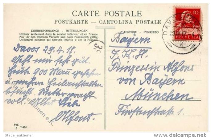 Adel Bayern Prinz Alfons Autograph 1917 I-II - Sonstige & Ohne Zuordnung
