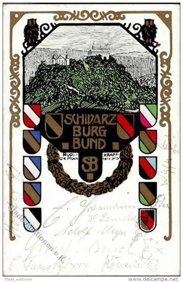Eule Sign. Krapf, Rudi Schwarzburg Bund Studentika 1913 I-II - Sonstige & Ohne Zuordnung