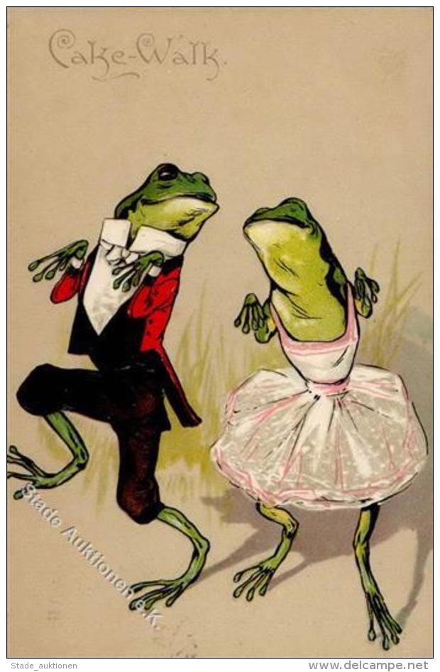 Frosch Personifiziert Tanz  Pr&auml;gedruck 1906 I-II Grenouille - Sonstige & Ohne Zuordnung