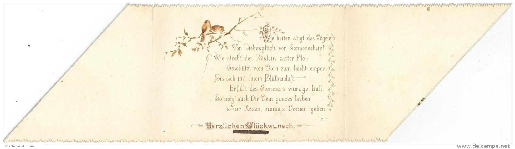 Gl&uuml;ckwunsch 1898 Klappkarte I-II - Sonstige & Ohne Zuordnung