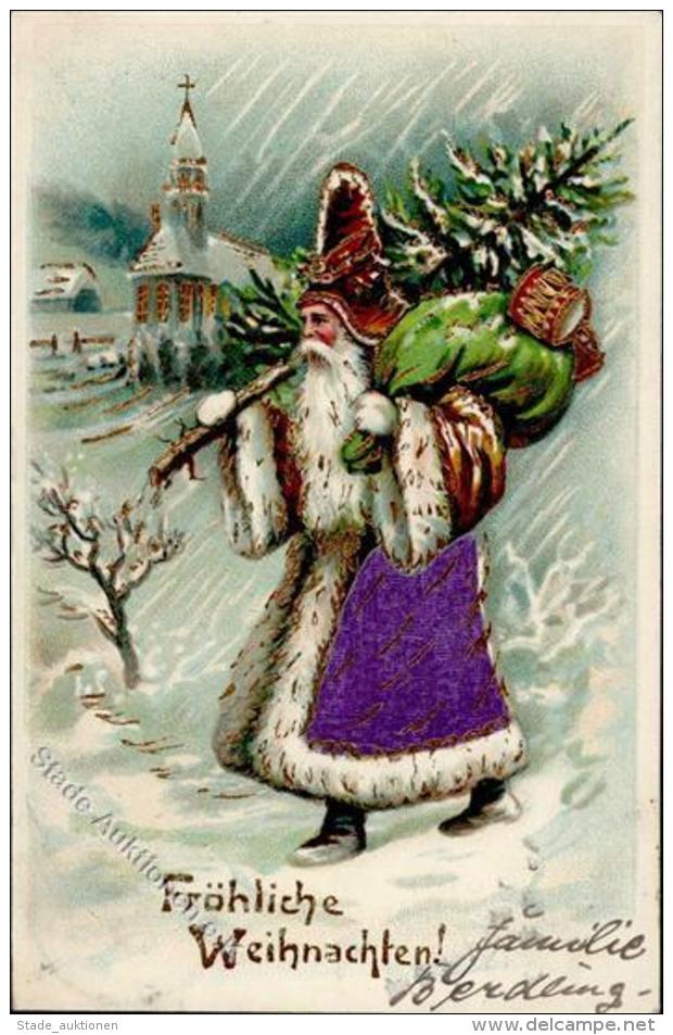 Weihnachtsmann Pr&auml;gedruck 1907 I-II Pere Noel - Sonstige & Ohne Zuordnung