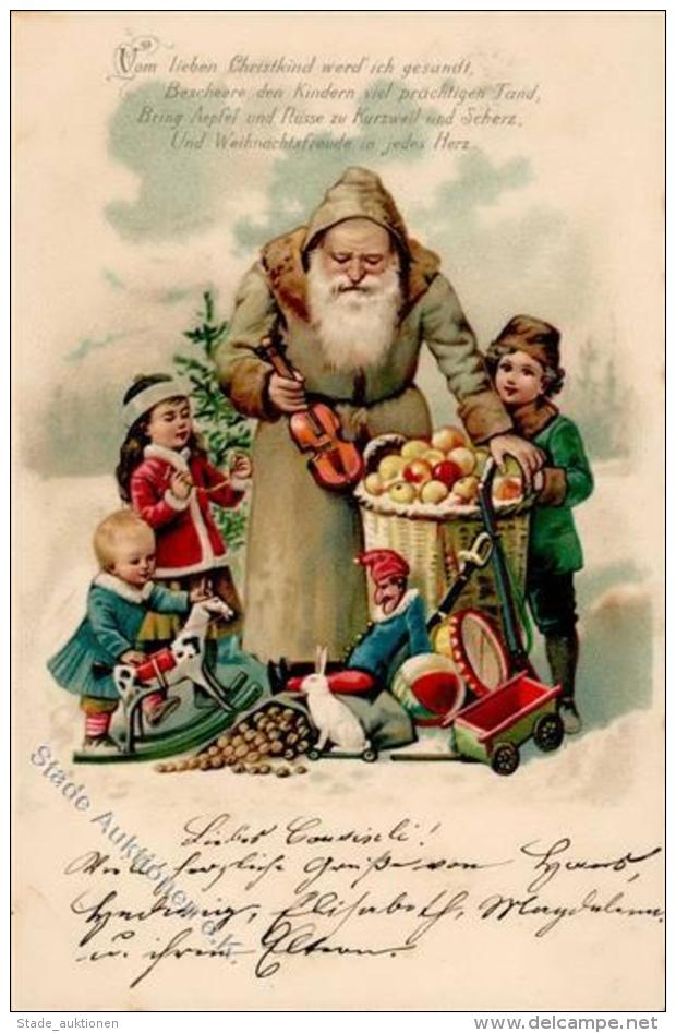 Weihnachtsmann Kinder Spielzeug  Lithographie 1899 I-II Pere Noel Jouet - Otros & Sin Clasificación