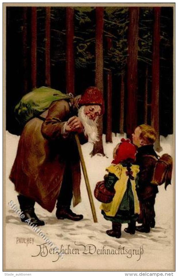 Weihnachtsmann Kinder Sign. Hey, Paul  K&uuml;nstlerkarte I-II Pere Noel - Sonstige & Ohne Zuordnung