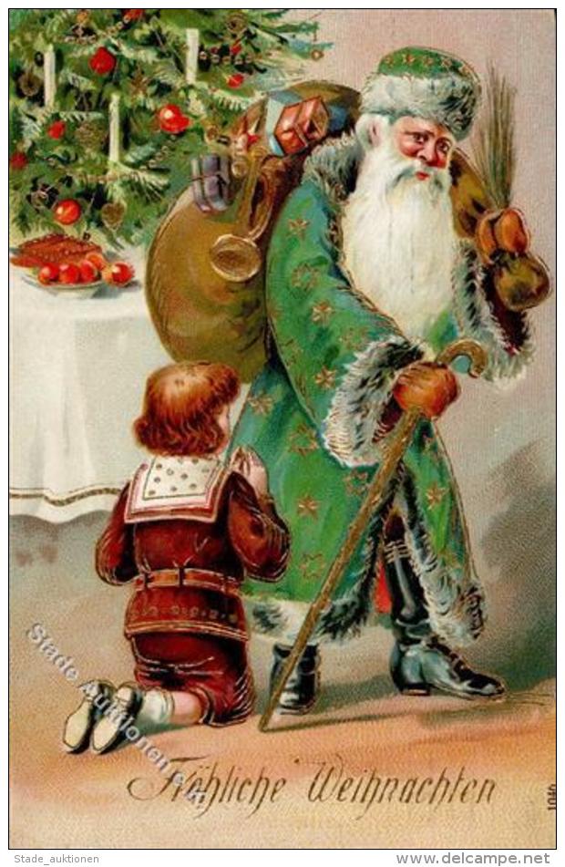 Weihnachtsmann Kind Spielzeug  Pr&auml;gedruck 1909 I-II Pere Noel Jouet - Altri & Non Classificati