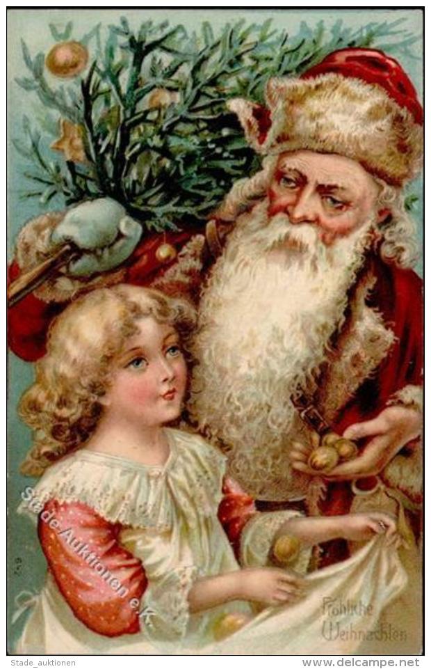 Weihnachtsmann Kind  Pr&auml;gedruck I-II Pere Noel - Sonstige & Ohne Zuordnung