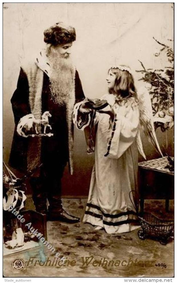 Weihnachtsmann Engel Spielzeug Foto-Karte 1905 I-II Pere Noel Jouet Ange - Sonstige & Ohne Zuordnung
