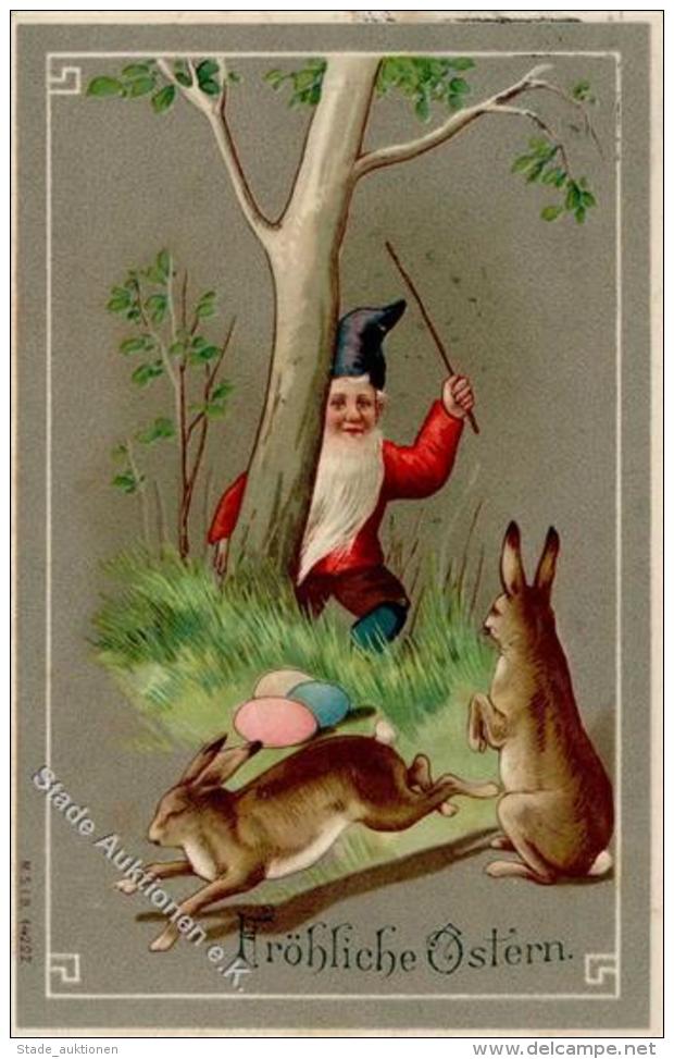 Zwerg Hasen Ostern  Pr&auml;gedruck 1910 I-II Paques Lutin - Sonstige & Ohne Zuordnung