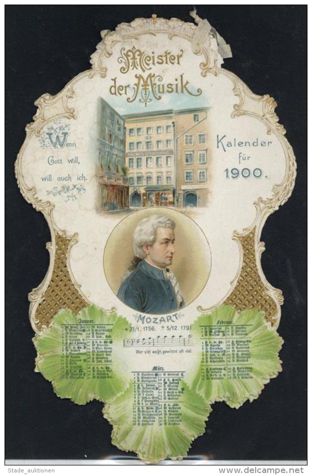 Kalender 1900 Meister Der Musik Litho I-II - Sonstige & Ohne Zuordnung