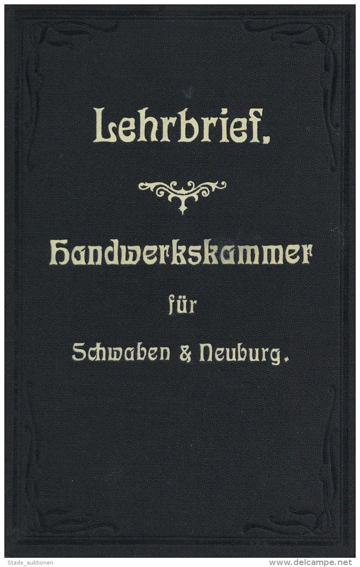Beruf Weichk&auml;serei Lehrbrief Handwerkskammer Schwaben &amp; Neuburg 1918 I-II - Sonstige & Ohne Zuordnung