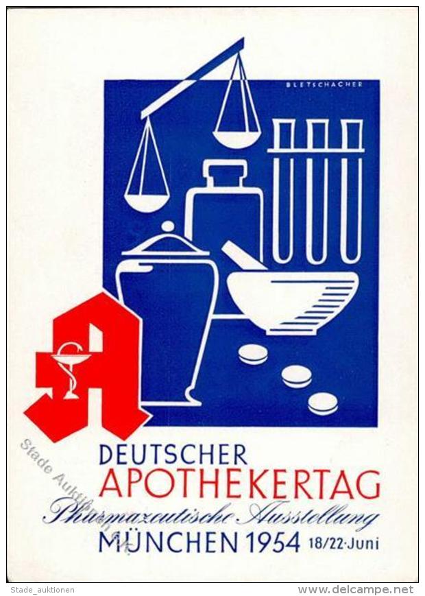 Beruf M&uuml;nchen (8000) Sign. Bletschacher Deutscher Apothekentag K&uuml;nstlerkarte I-II - Sonstige & Ohne Zuordnung