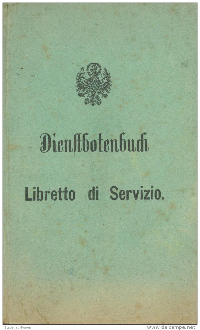 Beruf Dienstbotenbuch Tirol 1905 II (altersbedingete Gebrauchsspuren) - Sonstige & Ohne Zuordnung