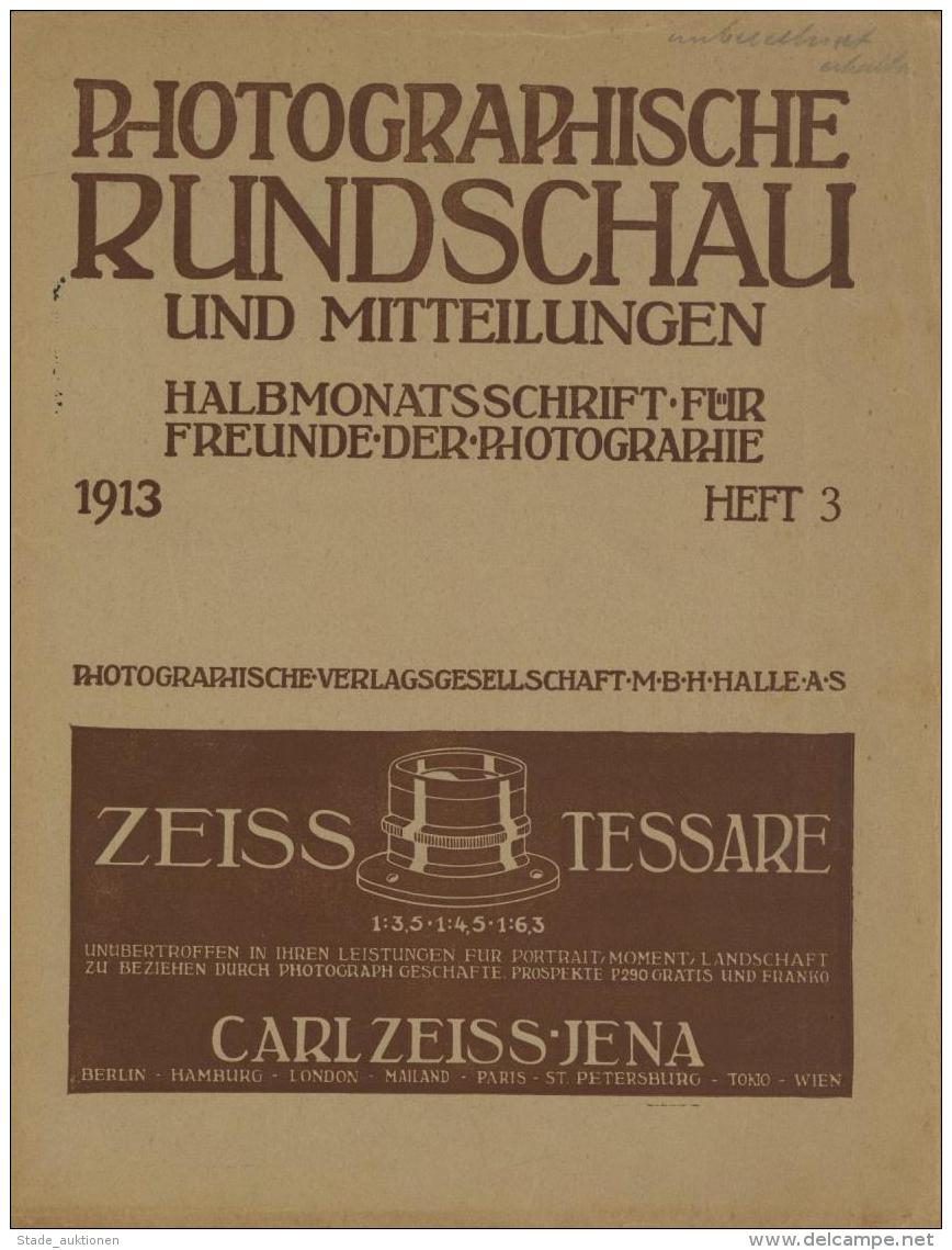 Fotoapparat Heft Photographische Rundschau 1913 Sehr Viele Abbildungen I-II Cam&eacute;ra - Sonstige & Ohne Zuordnung