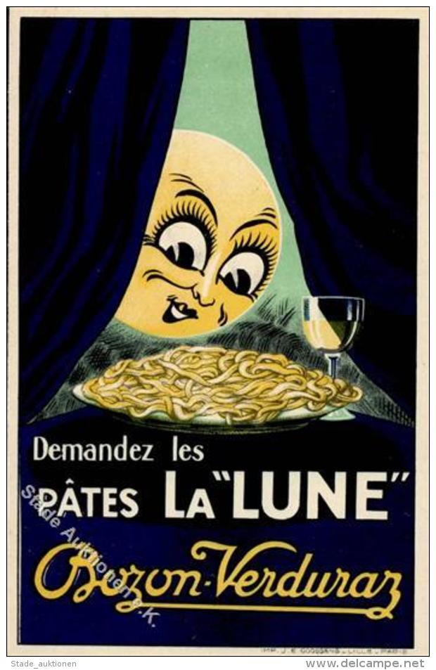 Lebensmittel Pates La Lune Mond Wein  K&uuml;nstlerkarte I- Vigne - Werbepostkarten