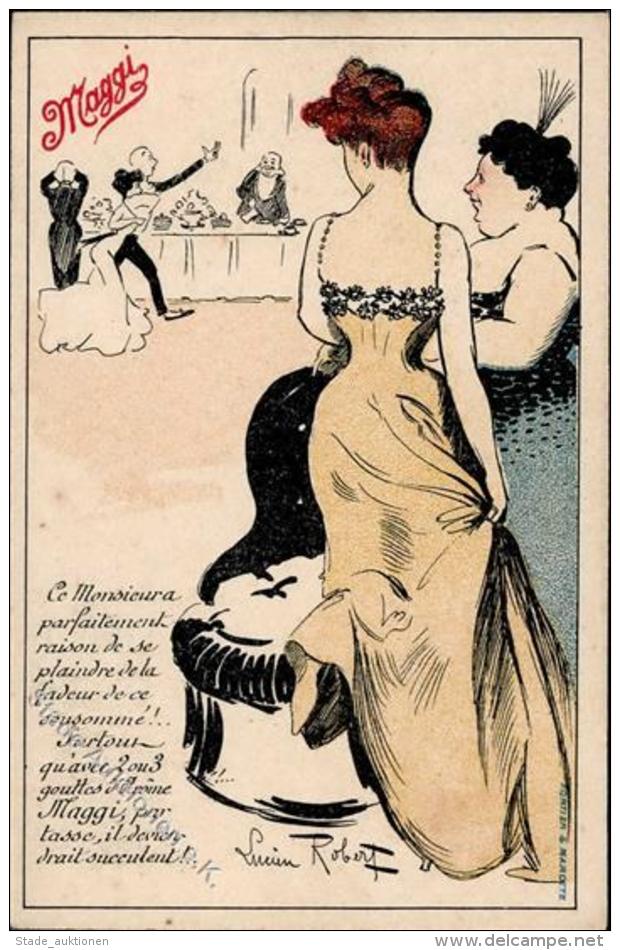 Lebensmittel Maggi Frauen Jugendstil  K&uuml;nstlerkarte I-II Art Nouveau Femmes - Werbepostkarten